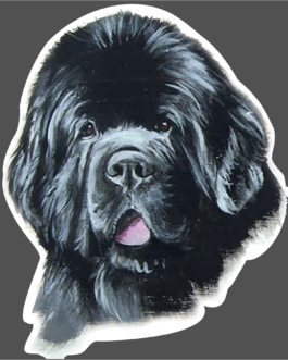 Sticker Premium "Tête de Terre-Neuve" – Édition Haute Fidélité