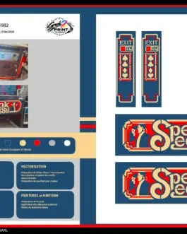 Restauration - Pochoirs Peinture Caisse – Flipper Speakeasy (Bally 1982)