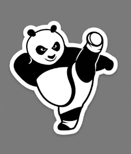 Sticker premium : Le panda guerrier
