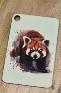 Porte-clé personnalisé - Panda Roux