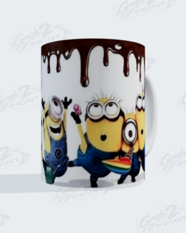 Mug Personnalisé "Minions et Coulée de Chocolat"