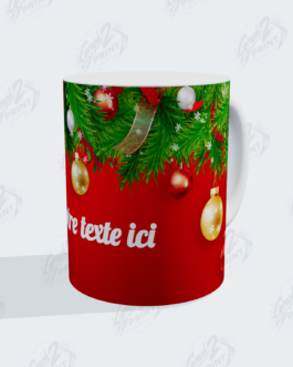 Mug de Noël Personnalisable "Votre Texte Ici"
